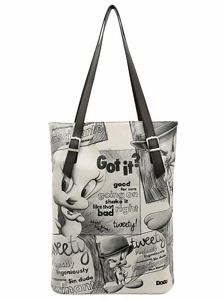 DOGO Umhängetasche "Damen Tall Bag Tweety Sketch Vegan Damen Handtaschen (F günstig online kaufen