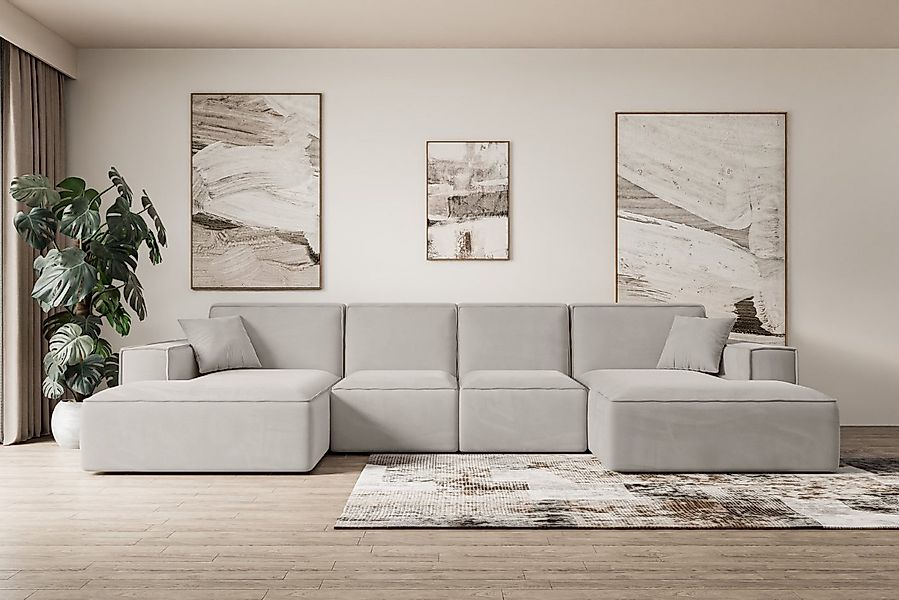 ALTDECOR Wohnlandschaft SIERRA-U-S, Couch mit Schlaffunktion, Wohnzimmer - günstig online kaufen