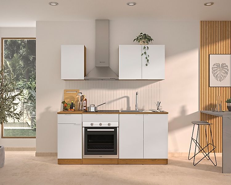 Gami Küchenzeile »180 cm EDEN ohne E-Geräte« mit melaminbeschichteter Oberf günstig online kaufen