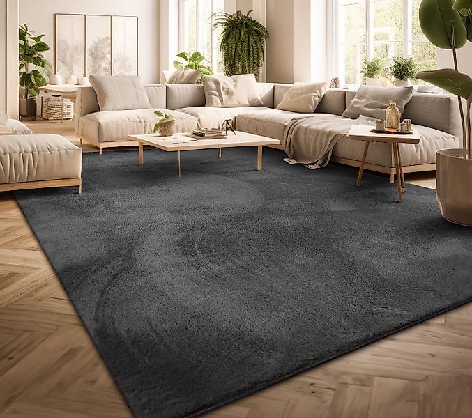 TT Home Teppich, Rechteckig, Höhe: 14 mm, Wohnzimmer Kurzflor Einfarbig Mod günstig online kaufen