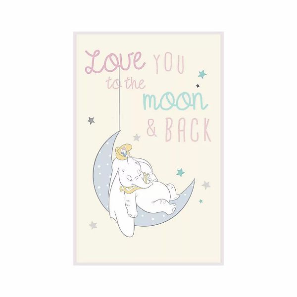 Komar Wandbild Dumbo Moon Disney B/L: ca. 50x70 cm günstig online kaufen