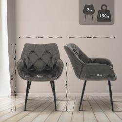 CLP Esszimmerstuhl Tanna Samt (2er Set), günstig online kaufen