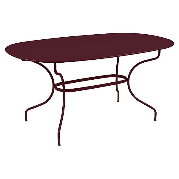 Opéra+ Ovaler Tisch 160 x 90 cm Outdoor Schwarzkirsche günstig online kaufen