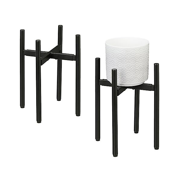 relaxdays Blumenständer Verstellbarer Pflanzenständer 2er Set, günstig online kaufen