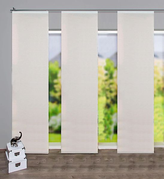 HOME WOHNIDEEN Schiebegardine "LOGI" Klettband 3 Stk. tlg. HxB: 245x60, ink günstig online kaufen