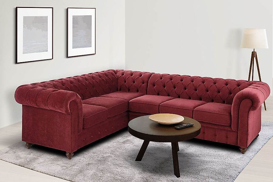 Home affaire Chesterfield-Sofa Chesterfield Ecksofa, auch günstig online kaufen