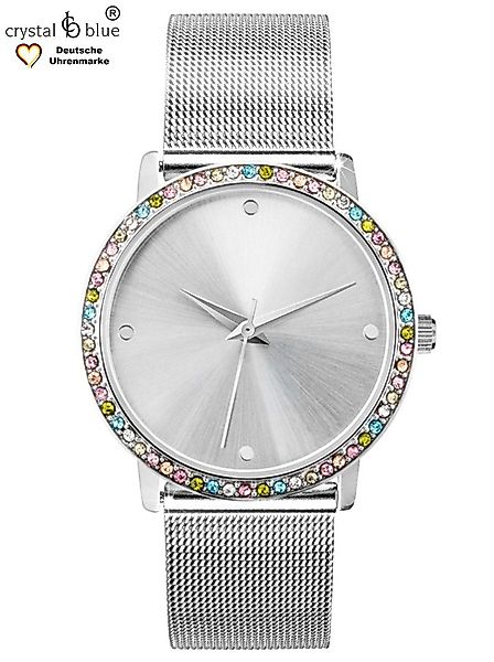crystal blue Quarzuhr Damenuhr silber 62 günstig online kaufen