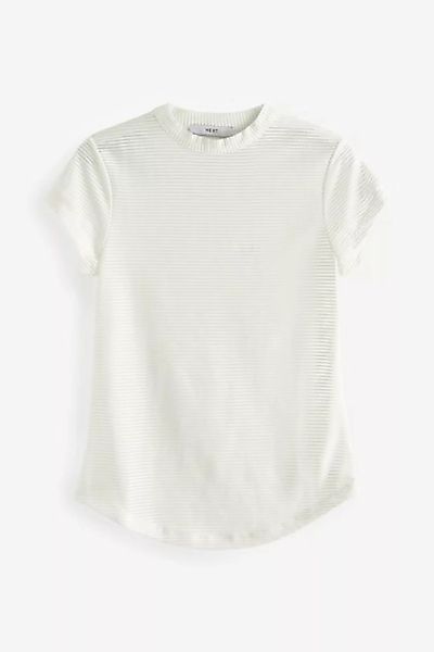 Next T-Shirt Slim Fit T-Shirt mit transparenten Streifen (1-tlg) günstig online kaufen