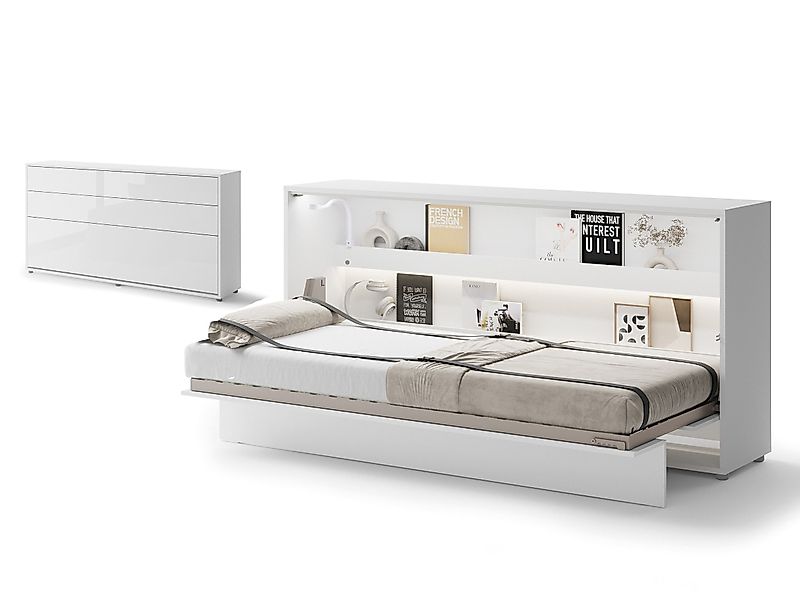 Compleo Schrankbett Horizontal Wandklappbett Lenart Bed günstig online kaufen