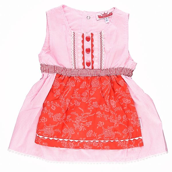 P.Eisenherz Trachtenkleid Dirndlkleid, rosa/rot mit angenähter günstig online kaufen