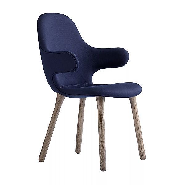 &Tradition - Catch Chair JH1 Gestell Eiche - blau/Stoff Balder 3 792/BxTxH günstig online kaufen