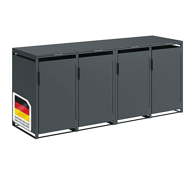 STEELSØN Mülltonnenbox Thoria 120 L aus verzinktem Stahl (Anthrazit, verfüg günstig online kaufen