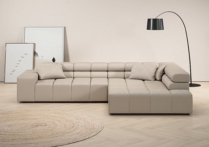 INOSIGN Ecksofa "Ancona incl. Kopfteilverstellung, Breite 319cm, L-Form", w günstig online kaufen