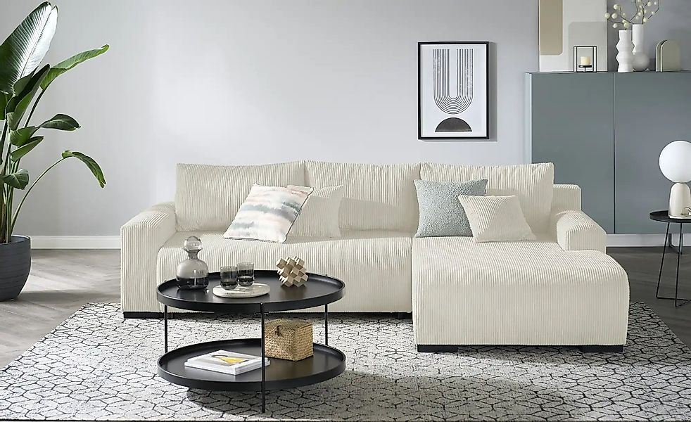 smart Ecksofa  Nelly ¦ beige ¦ Maße (cm): B: 270 H: 85 T: 185.0 Polstermöbe günstig online kaufen