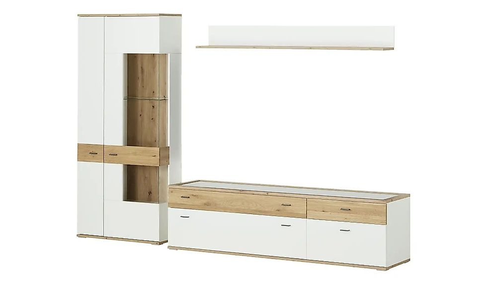uno Wohnkombination  Enrico ¦ weiß ¦ Maße (cm): B: 295 H: 206 T: 50.0 Kommo günstig online kaufen
