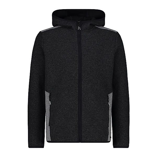 CMP Fleecejacke Wool-Tech mit Kapuze carbongrau günstig online kaufen