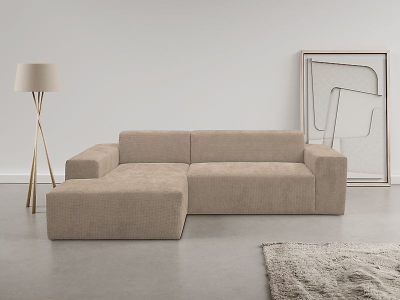 WERK2 Ecksofa »Zeus-L modern und zeitlos, Breite 253cm, bequemes Sofa«, Cur günstig online kaufen