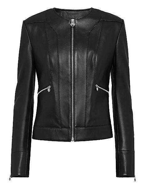 PHILIPP PLEIN Bikerjacke "Leder Biker-Jacke" günstig online kaufen