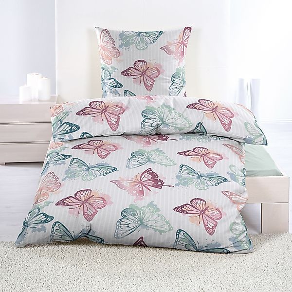 Casa Colori Bettwäsche Seersucker Bettwäsche mit günstig online kaufen