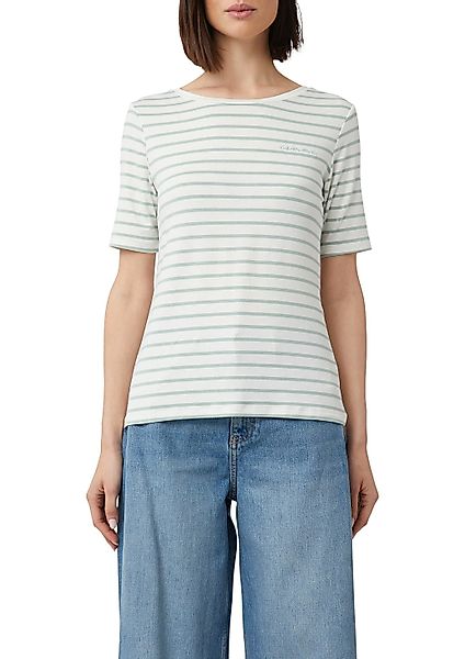 Comma T-Shirt, mit Logo Stickerei günstig online kaufen