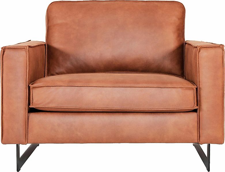 Home affaire Loveseat "Pinto 105 cm, Cord, Chenille, Lederoptik" mit Keder, günstig online kaufen