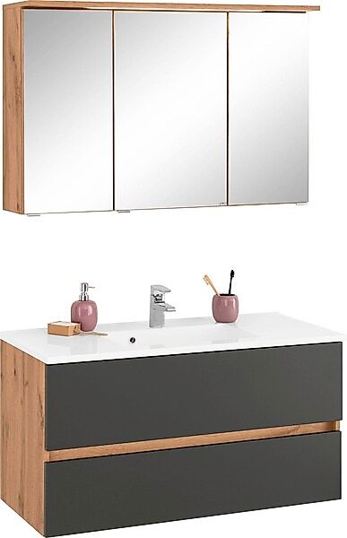welltime Badmöbel-Set »Lucca«, (2 St.), Breite 100,5 cm, mit direkter Beleu günstig online kaufen