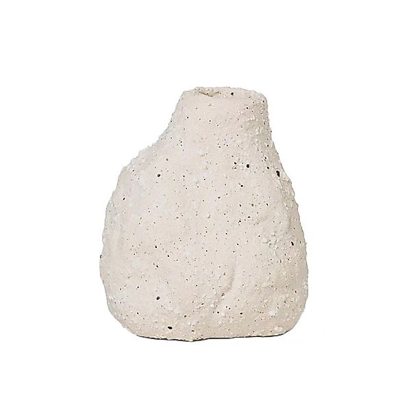 Vase Vulca Mini keramik weiß / Emailliertes Steinzeug - Ferm Living - Weiß günstig online kaufen