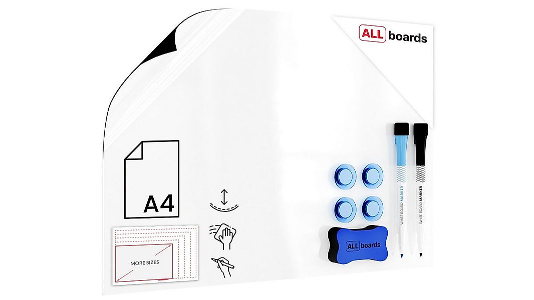 ALLboards Magnettafel Selbstklebende Folie, Magnetauflage, Trocken abwischb günstig online kaufen