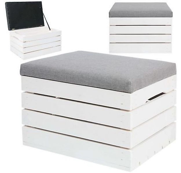 ISO TRADE Hocker Holzhocker Truhe Box (Spar-Set, 1 St., aufbewahren), Stilv günstig online kaufen