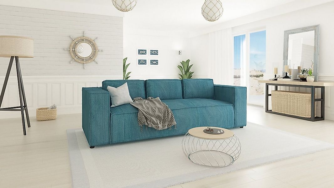 S-Style Möbel 3-Sitzer Sofa Renne aus Cord mit weichem Sitz, 1 Teile, mit W günstig online kaufen