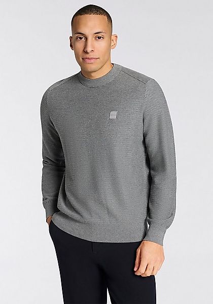 BOSS ORANGE Strickpullover Anion Rundhalsausschnitt, Regular Fit, BOSS-Labe günstig online kaufen