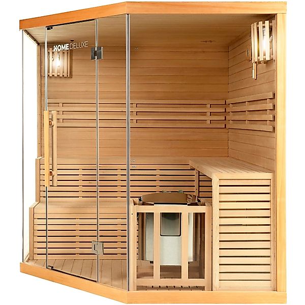 Traditionelle Sauna SKYLINE BIG Tannenholz Natur XL günstig online kaufen