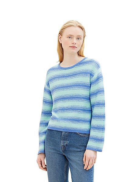 TOM TAILOR Denim Strickpullover in Streifen-Optik günstig online kaufen