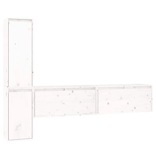 vidaXL TV-Schränke 4 Stk Weiß Massivholz Kiefer 3100280 günstig online kaufen