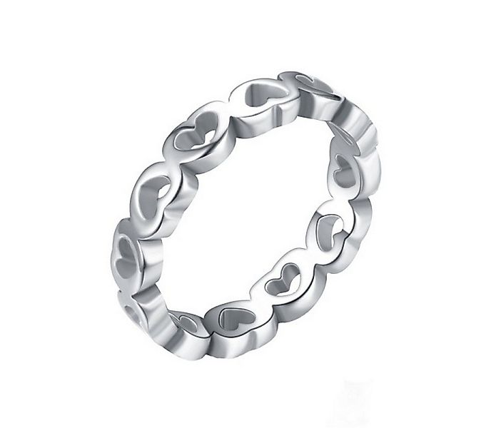 Taffstyle Fingerring Ring Verlobungsring Herzen stylisch vergoldet Silber G günstig online kaufen
