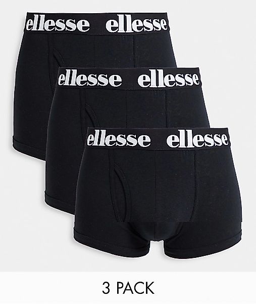 ellesse – Hali – Unterhosen in Schwarz mit Logo im 3er-Pack günstig online kaufen