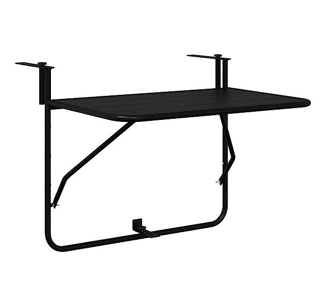 vidaXL Gartentisch Hängender Balkontisch Schwarz 60 x 39 x 65 cm Stahl (1-S günstig online kaufen