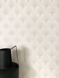 Newroom Vliestapete, Weiß Tapete Modern Fächer günstig online kaufen