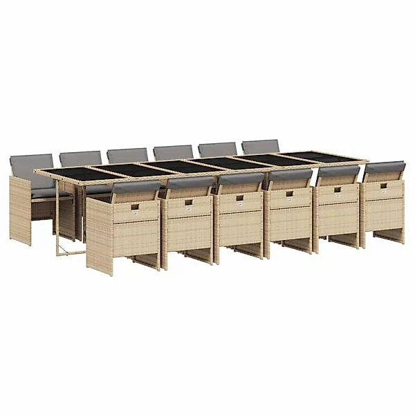 vidaXL Garten-Essgruppe 13-tlg. Garten-Essgruppe mit Kissen günstig online kaufen