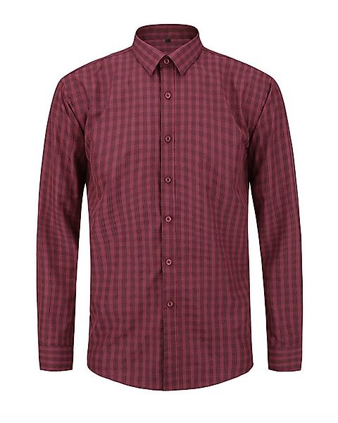 Allthemen Langarmhemd mit Karomuster modisches Freizeithemd Regular Fit günstig online kaufen