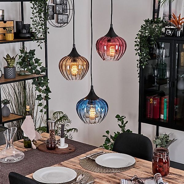 hofstein Hängeleuchte Hängelampe aus Metall/Glas in günstig online kaufen