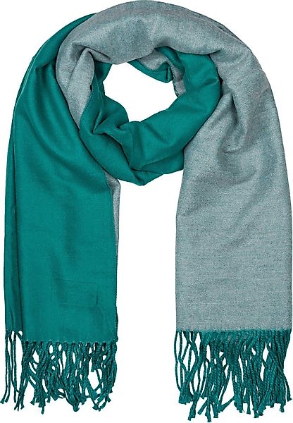 styleBREAKER Modeschal 2-Farbiger Schal mit Fransen, günstig online kaufen