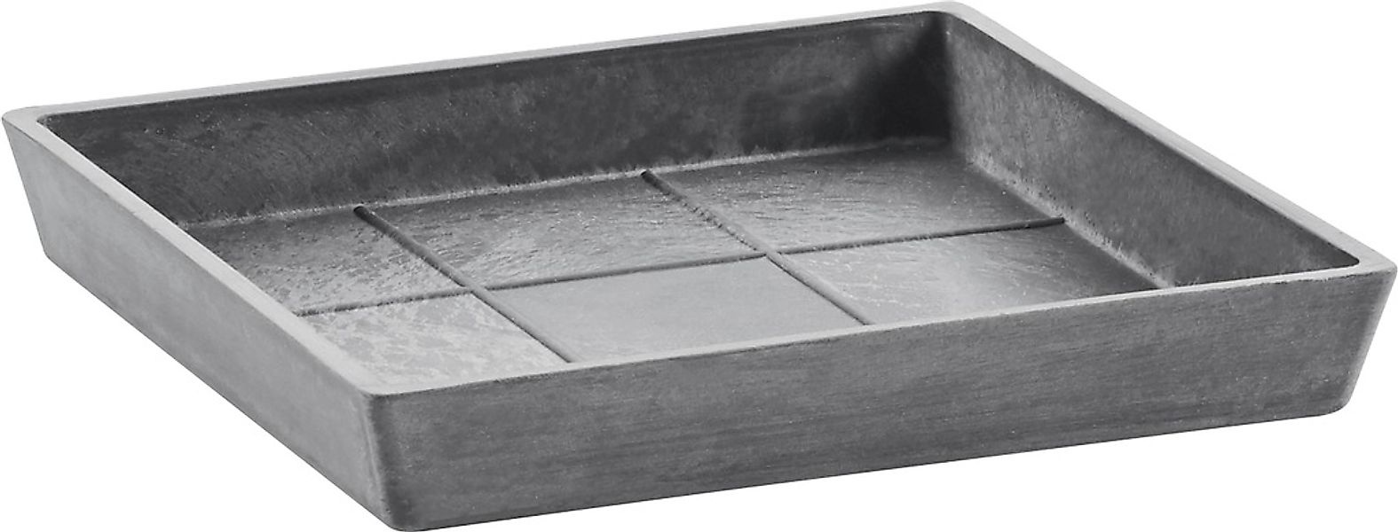 ECOPOTS Blumentopfuntersetzer SQUARE SAUCER Grey, BxTxH: günstig online kaufen