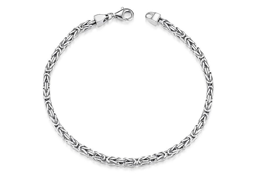 Materia Königsarmband Herren Silber 3mm diamantiert SA-36, 925 Sterling Sil günstig online kaufen