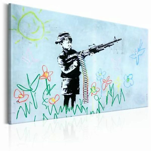 artgeist Wandbild Boy with Gun by Banksy mehrfarbig Gr. 60 x 40 günstig online kaufen