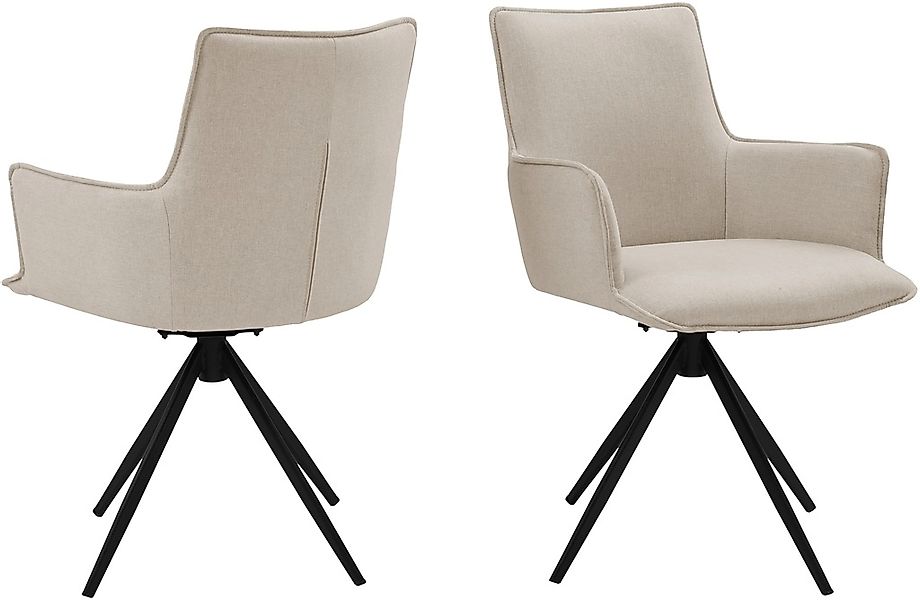 OTTO home Drehstuhl "Amoreve" (Set) 2 Stk.Strukturstoff, Metallgestell, 360 günstig online kaufen