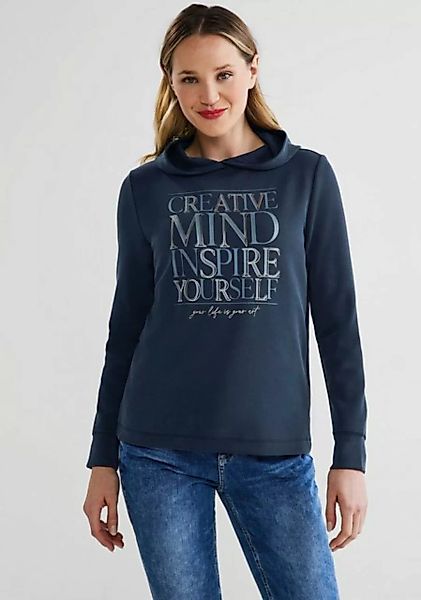 STREET ONE Kapuzenshirt mit großem "Creative Mind" Wording-Print günstig online kaufen