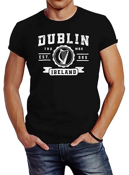 Neverless Print-Shirt Herren T-Shirt Dublin Irland günstig online kaufen