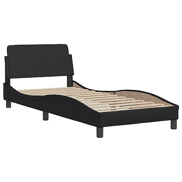 furnicato Bettgestell "Dover" Schwarz 80x200 cm Kunstleder (1-tlg) günstig online kaufen