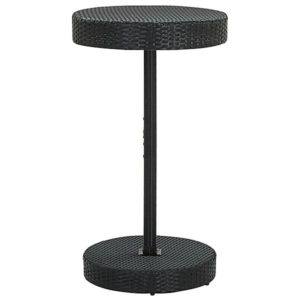 vidaXL Gartentisch Schwarz 60,5x106 cm Poly Rattan 45856 günstig online kaufen